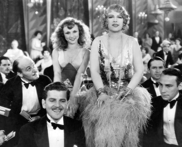 Texas Guinan, on-set of the Film "Queen of the Nightclubs", 1929