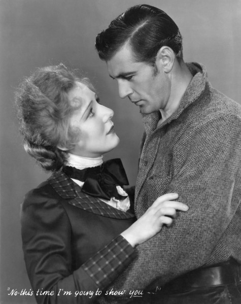 Kay Johnson, Gary Cooper, on-set of the Film "The Spoilers", 1930