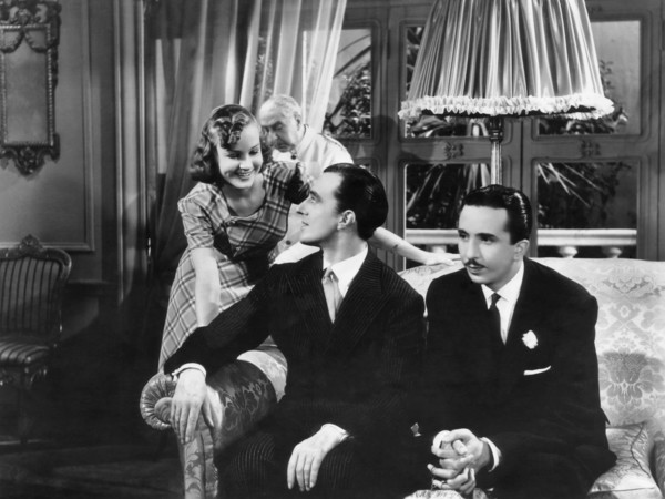 Vittorio De Sica, (center), on-set of the Film "Do You Like Women" (aka Teresa Venerdi), 1941