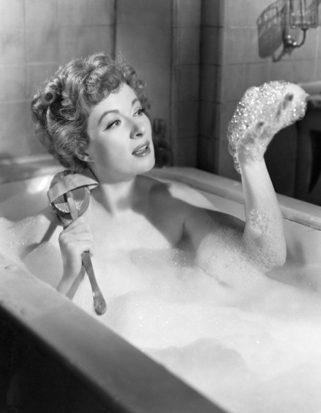 Greer Garson, on-set of the Film "Julia Misbehaves", 1948