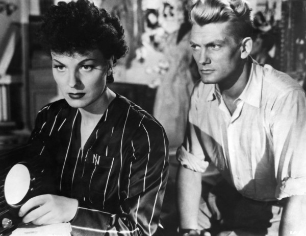Junie Astor, Jean Marais, on-set of the Film "Love Eternal" (aka L'eternel Retour, aka The Eternal Return), 1943