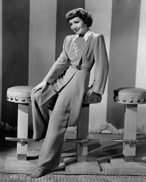 Claudette Colbert, on-set of the Film "Skylark", 1941