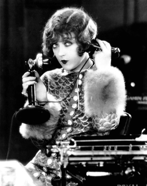 Marion Davies, on-set of the Silent Film "Tillie the Toiler", 1927