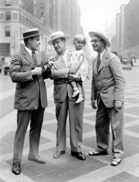 Dick Konter, (aka Ukulele Dick), Entertaining Pathe Film Executives, circa 1920's