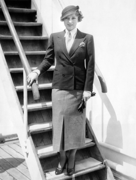 Actress Sally Eilers, Portrait on Ile de France en route for Europe, April 29, 1933