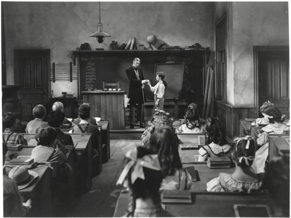 Tom Kelly in Classroom Scene, on-set of the Film “The Adventures of Tom Sawyer”, 1938