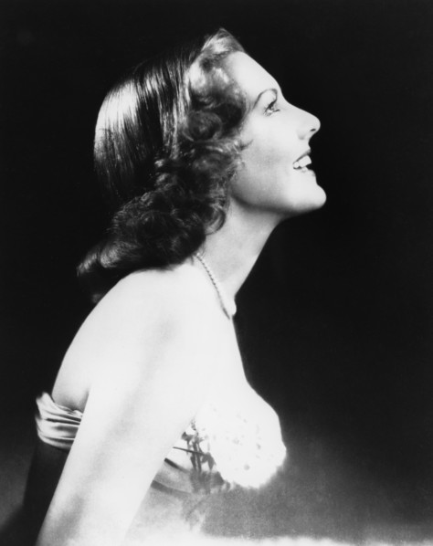 Actress Jean Arthur, Profile, Portrait, 1935
