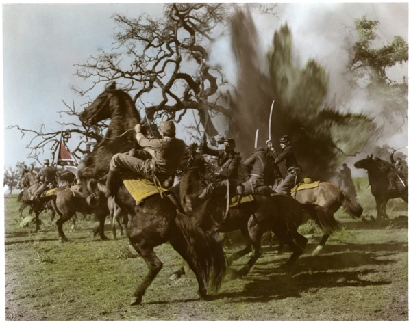 American Civil War Battle, on-set of the film “Of Human Hearts”, Directed by Clarence Brown, 1938