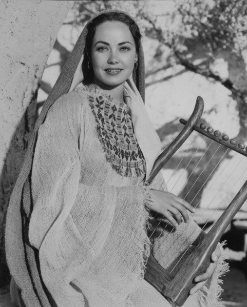 Betta St. John, on-set of the Film "The Robe", 1953