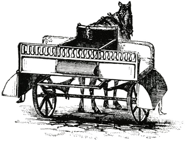 Horse-Drawn Outside Jaunting Car, England, "Classical Portfolio of Primitive Carriers", by Marshall M. Kirman, World Railway Publ. Co., Illustration, 1895