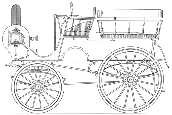Sweany Steam Carriage, Chas S. Caffrey Co., Camden New Jersey, USA, Illustration, circa 1895