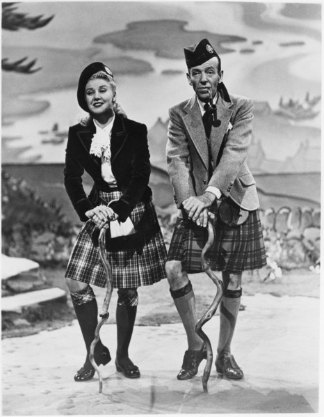 Ginger Rogers, Fred Astaire, on-set of the Film “The Barkleys of Broadway”, 1949