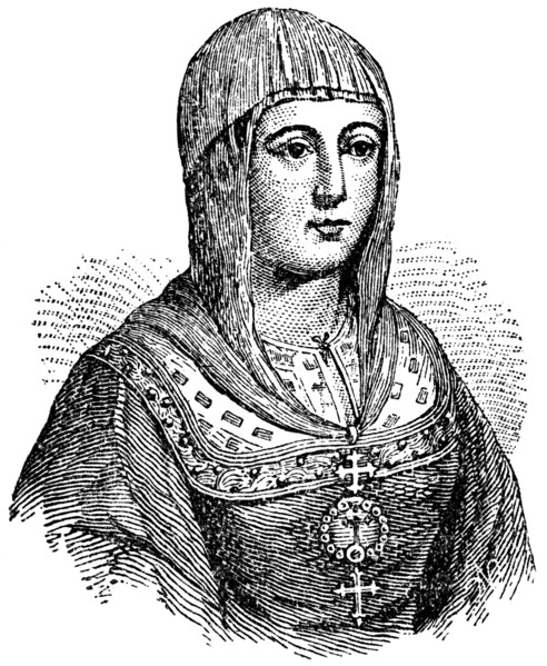 Isabella I of Castile (1451-1504), Queen of Castile and Leon, 1474-1504, Wife of Ferdinand II of Aragon, Engraving, 1889