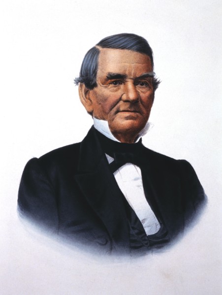 John Ross, Cherokee Chief, Protested Treaty of New Echota, 1835, and Subsequent Forcible Removal of Cherokees to the West During Winter of 1838-39, Trail of Tears, Painting by Charles King Bird, circa...