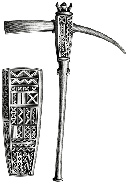 Decorative Axe of the Manganja Region, Africa, Illustration, 1885