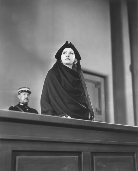 Greta Garbo on-set of the Silent Film, "The Kiss", 1929