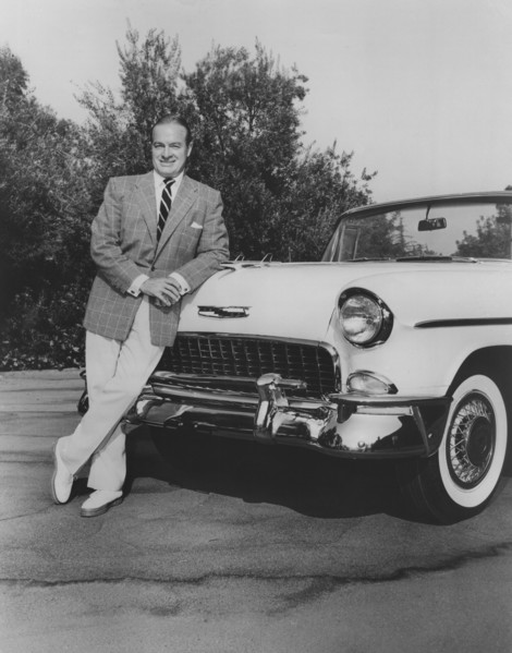 Bob Hope, Portrait with Chevy Convertible, 1956