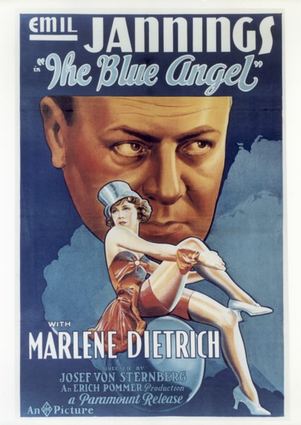 Marlene Dietrich and Emil Jannings, Movie Poster, "The Blue Angel (Der blau Engel), Paramount Pictures, 1931