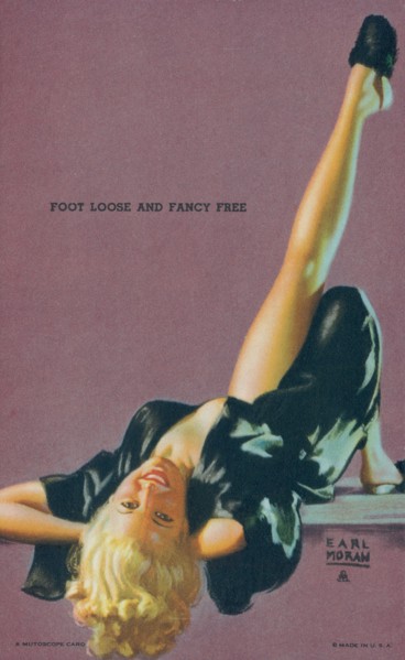 "Foot Loose And Fancy Free", Mutoscope Card, 1940s