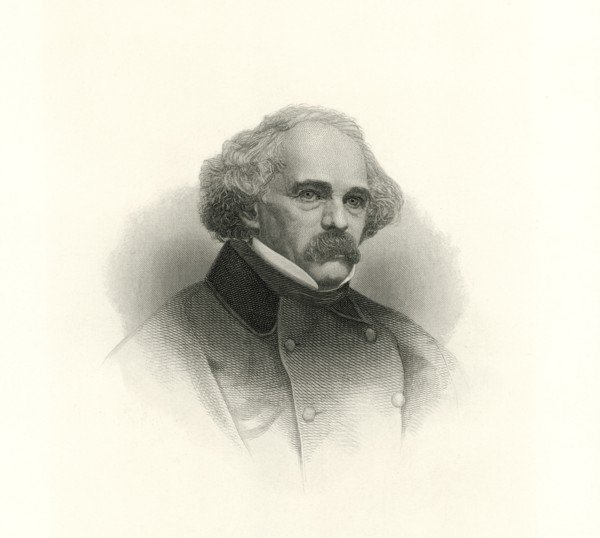 Nathaniel Hawthorne (1804-64), American Novelist, Portrait, Engraving, 1870's