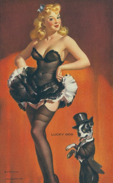 "Lucky Dog", Mutoscope Card, 1940s