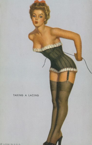 "Taking A Lacing", Mutoscope Card, 1940s