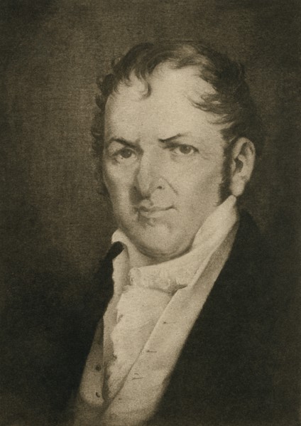 Eli Whitney (1765-1825), American Inventor Best Known for Inventing the Cotton Gin, Portrait, Engraving