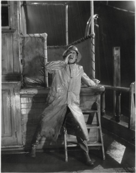 George Bancroft, on-set of the Film, "Derelict", 1930