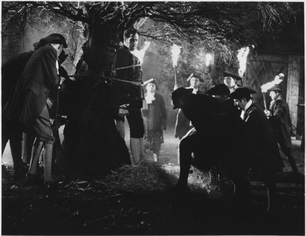 Vincent Price (center), on-set of the Film, The Haunted Palace", 1963