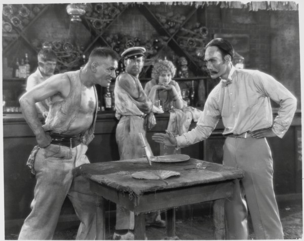 Lon Chaney, Sôjin Kamiyama, on-set of the Silent Film, “The Road to Mandalay”, 1926