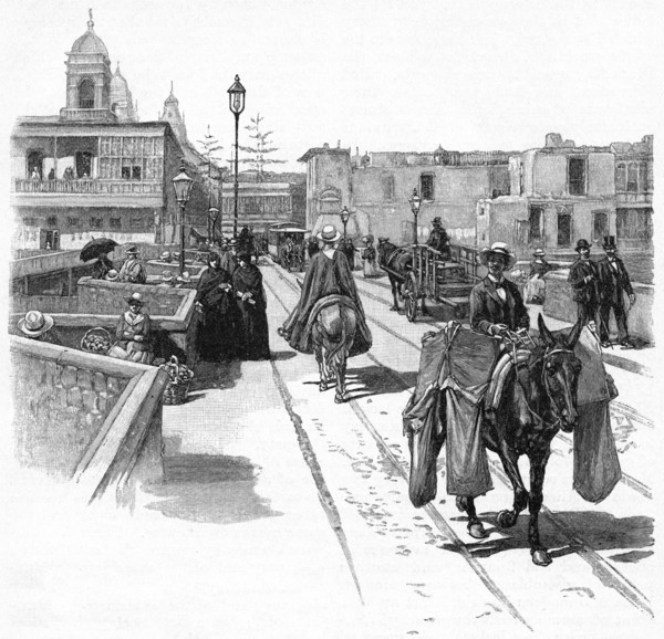 Desemparados Bridge, Lima, Peru, built in 1610, Church of San Jose, Harper's New Monthly Magazine, Illustration, January 1891