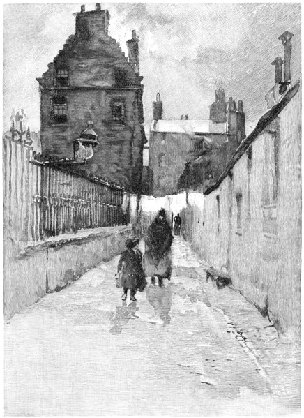 Philosopher Adam Smith's House, Panmure Close, 129 Canongate, Edinburgh, Scotland, Harper's New Monthly Magazine, Illustration, March 1891
