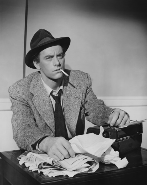 John Ireland, on-set of the Film, "All the King's Men", Columbia Pictures, 1949