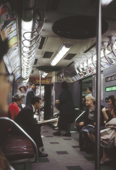 Group of People on Subway, New York City, New York, USA, July 1961