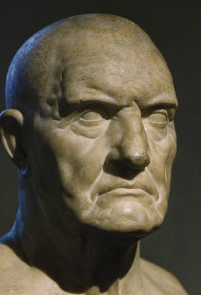 Marble Bust of Roman Man, Three-Quarter View, Metropolitan Museum of Art, New York City, New York, USA, July 1961