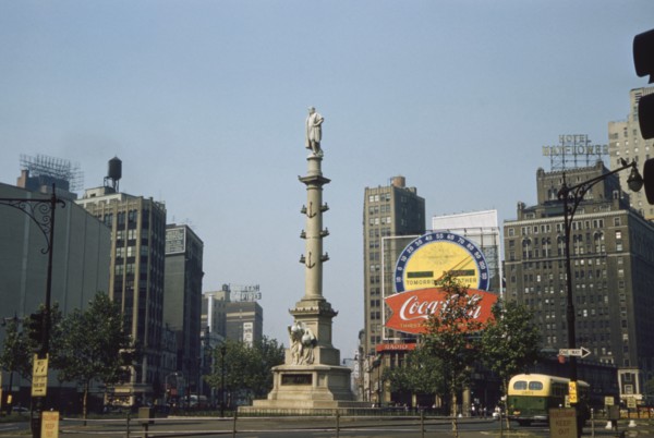 Columbus Circle, New York City, New York, USA, July 1961