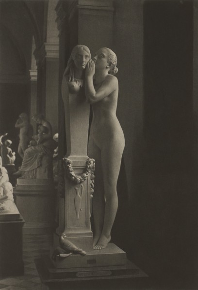 First Secret Entrusted to Venus, Premier secret confié à Vénus, Photogravure Print from the Original Sculpture by Francois Jouffroy, The Masterpieces of French Art by Louis Viardot, Published by Gravu...