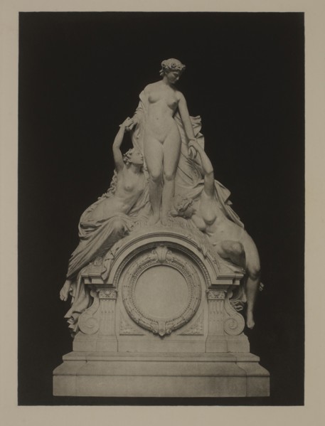 The Hours, Les Heures, Photogravure Print from the Original Sculpture over Clock at Palais de la Bourse, Lyon, France,  by Jean-Marie Bonnassieux, The Masterpieces of French Art by Louis Viardot, Publ...