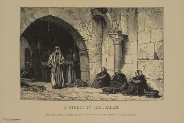 A Street in Jerusalem, Photogravure Print from the Original Painting by Leon Joseph Bonnat, The Masterpieces of French Art by Louis Viardot, Published by Gravure Goupil et Cie, Paris, 1882, Gebbie & C...