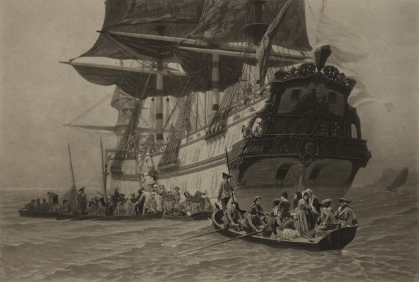 The Embarkment of Manon Lescaut, Photogravure Print from the Original 1875 Painting by Charles Edouard Delort, The Masterpieces of French Art by Louis Viardot, Published by Gravure Goupil et Cie, Pari...
