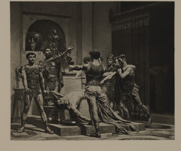 The Conjuration, Rome, Anti-Republican Conspirators in House of Aguillius, Photogravure Print from the Original 1876 Painting by Pierre Paul Leon Glaize, The Masterpieces of French Art by Louis Viardo...