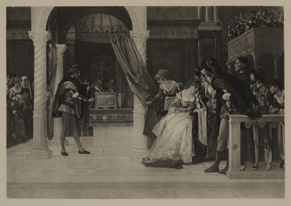 Portia, from the Merchant of Venice, Photogravure Print from the Original 1881 Painting by Alexandre Cabanel, The Masterpieces of French Art by Louis Viardot, Published by Gravure Goupil et Cie, Paris...