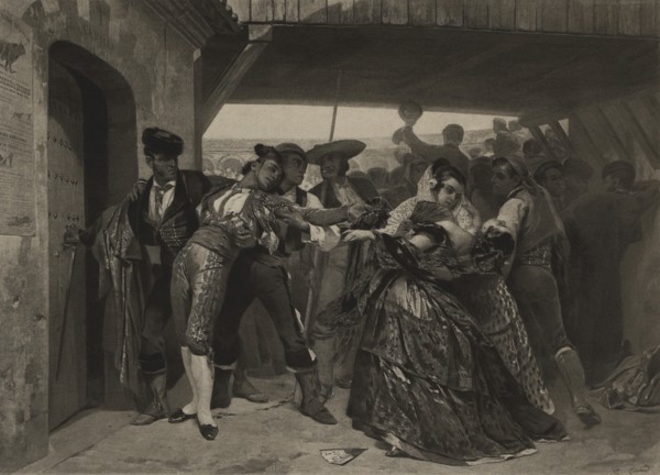 La Devisa, Photogravure Print from the Original Painting by Pierre-Francois-Eugene Giraud, The Masterpieces of French Art by Louis Viardot, Published by Gravure Goupil et Cie, Paris, 1882, Gebbie & Co...