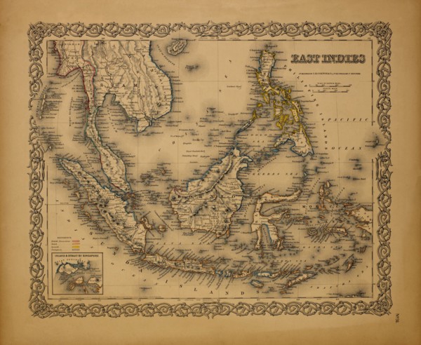 Map of East Indies, 1855