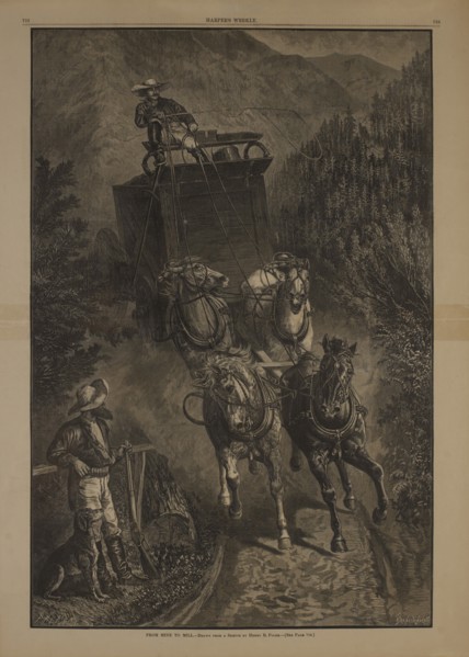 From Mine to Mill, Drawn from a Sketch by Henry R. Poore, Harper's Weekly, 1878