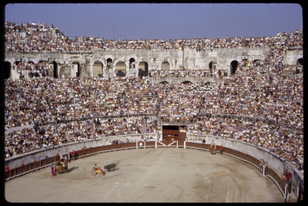 Bullfight and Arena, Nimes, France, 1961