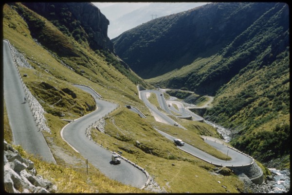 Serpentine Road, St. Gotthard Pass, Switzerland, 1964