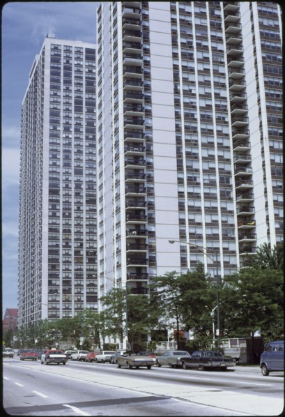 Carl Sandburg Village Apartment Complex, North Clark Street, Chicago, Illinois, USA, 1972