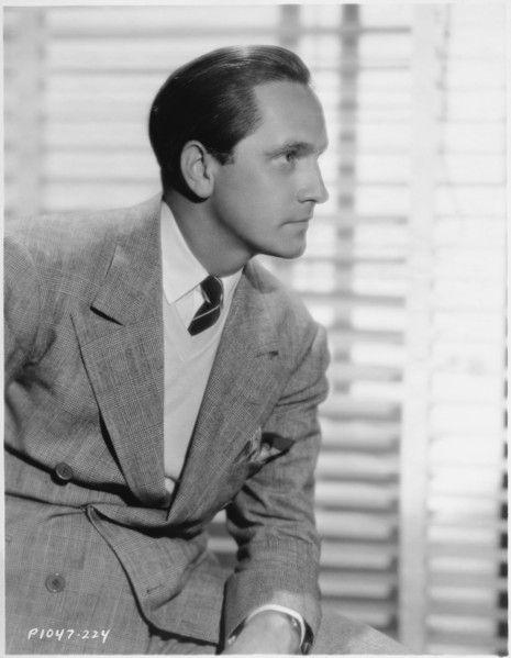 Fredric March, Publicity Portrait for the Film, "Design for Living", Paramount Pictures, 1933