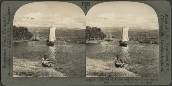 Beloved of Artists and Poets-Snow-Capped Fuji, The Sacred Mountain of Japan, Stereo Card, Keystone View Company, early 1900's